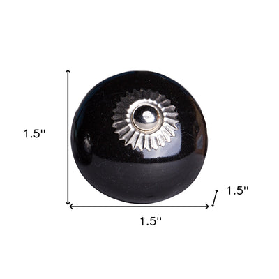 1.5’’ X 1.5’’ X 1.5’’ Ceramic Metal Black 12 Pack Knob - Knobs