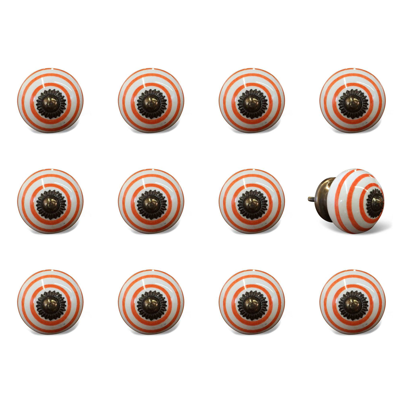 1.5’’ X 1.5’’ X 1.5’’ Ceramic Metal Multicolor 12 Pack Knob - Knobs