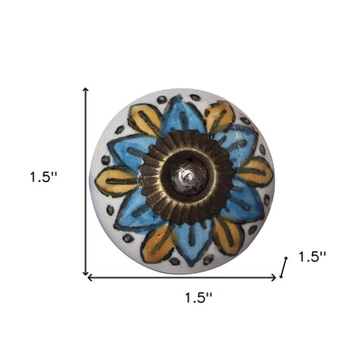 1.5’’ X 1.5’’ X 1.5’’ Ceramic Metal Multicolor 12 Pack Knob - Knobs