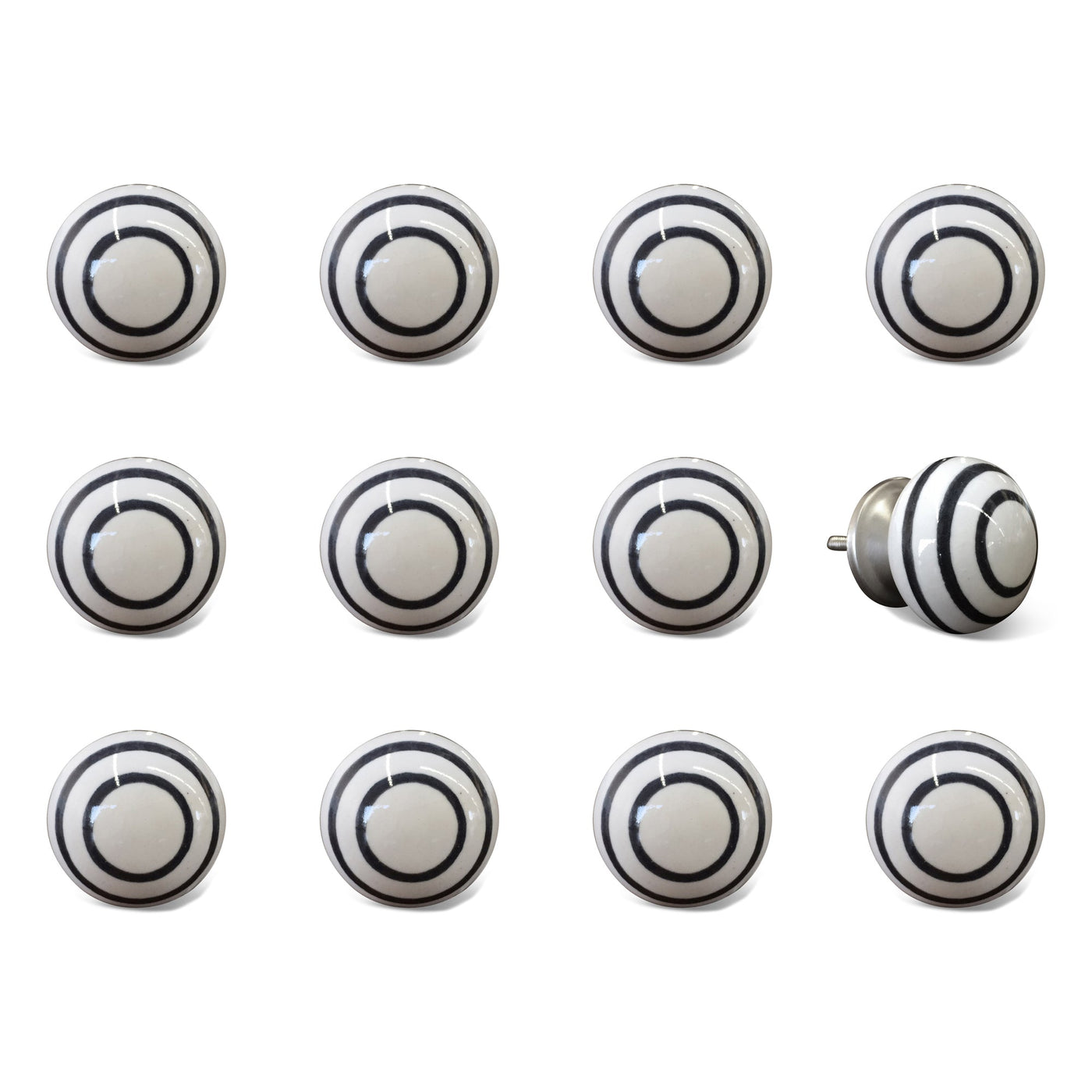 1.5’’ X 1.5’’ X 1.5’’ Ceramic Metal Multicolor 12 Pack Knob - Knobs