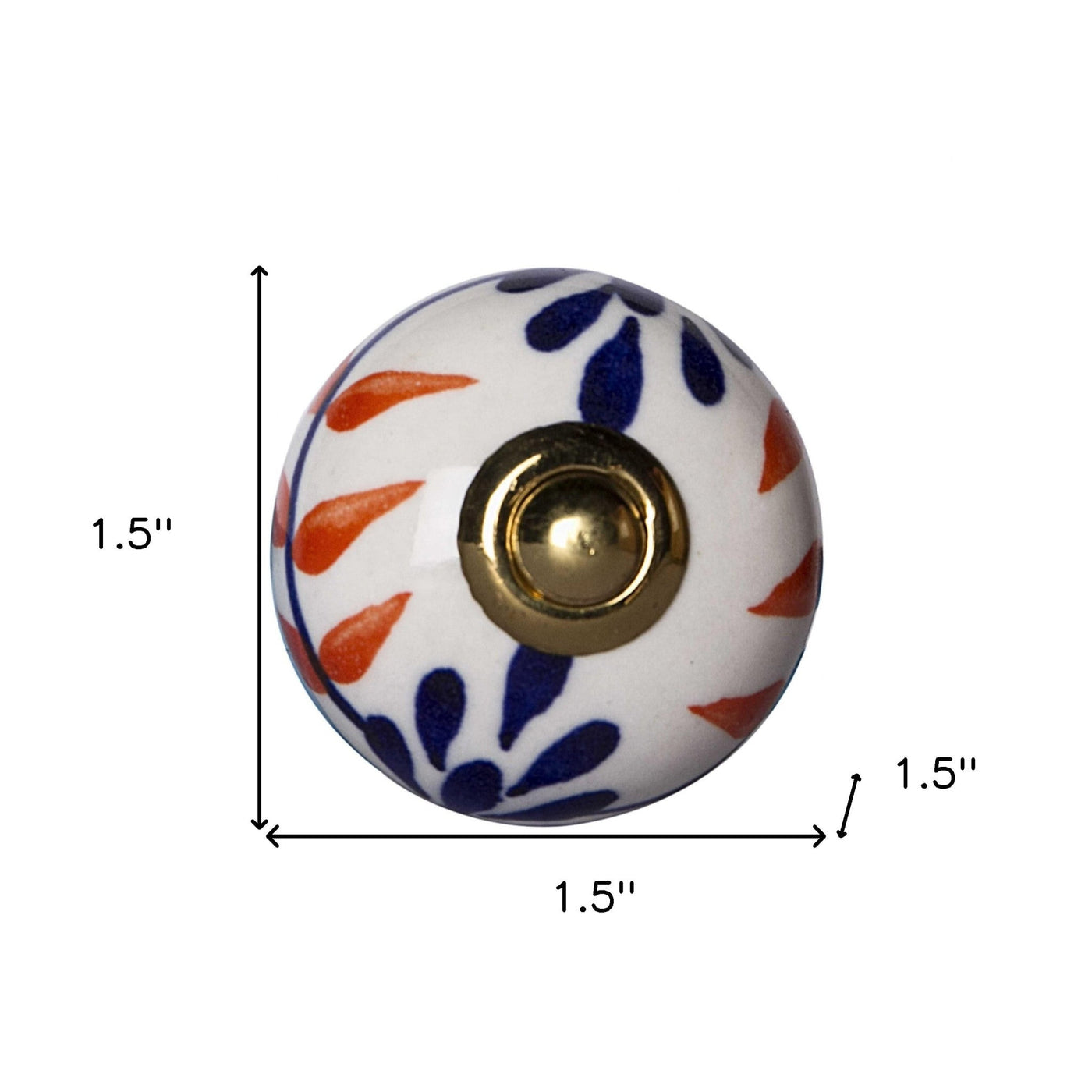 1.5’ X 1.5’ X 1.5’ Ceramic Metal Multicolor 12 Pack Knob - Knobs