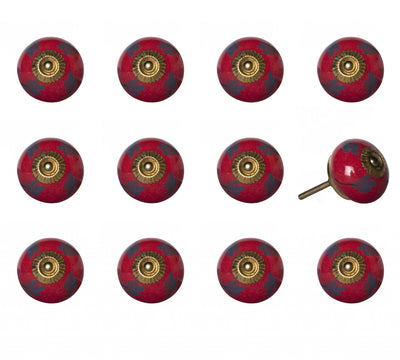 1.5’’ X 1.5’’ X 1.5’’ Ceramic Metal Multicolor 12 Pack Knob - Knobs