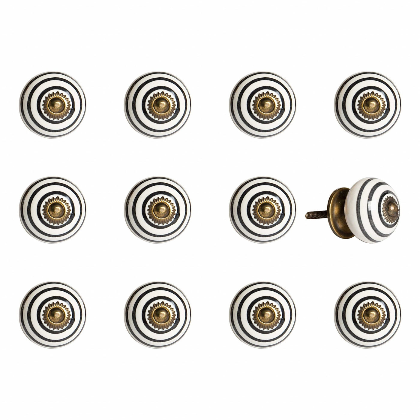 1.5’’ X 1.5’’ X 1.5’’ Ceramic Metal Multicolor 12 Pack Knob - Knobs