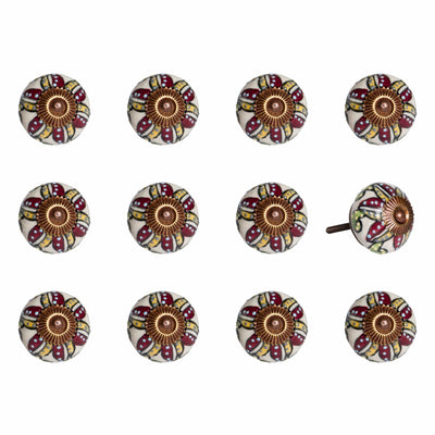 1.5’’ X 1.5’’ X 1.5’’ Ceramic Metal Multicolor 12 Pack Knob - Knobs