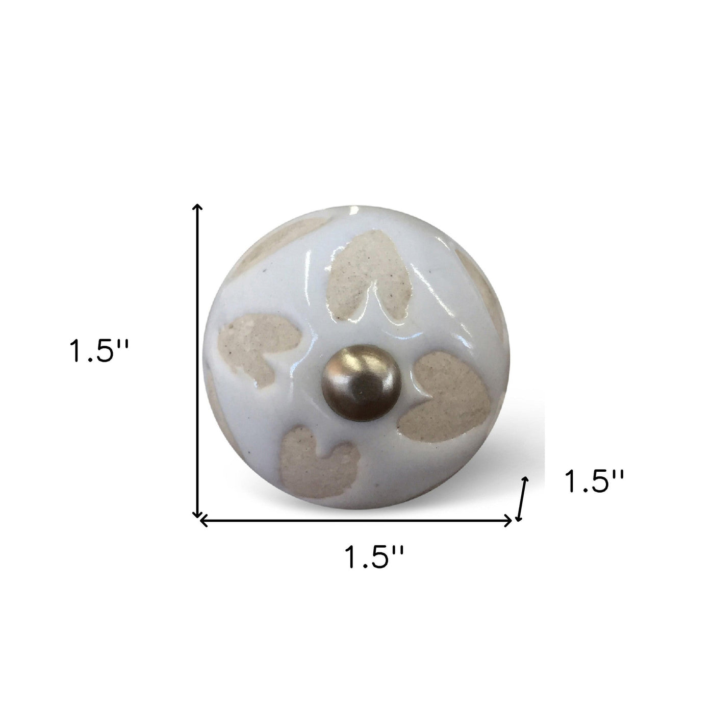 1.5’’ X 1.5’’ X 1.5’’ Ceramic Metal Multicolor 12 Pack Knob - Knobs