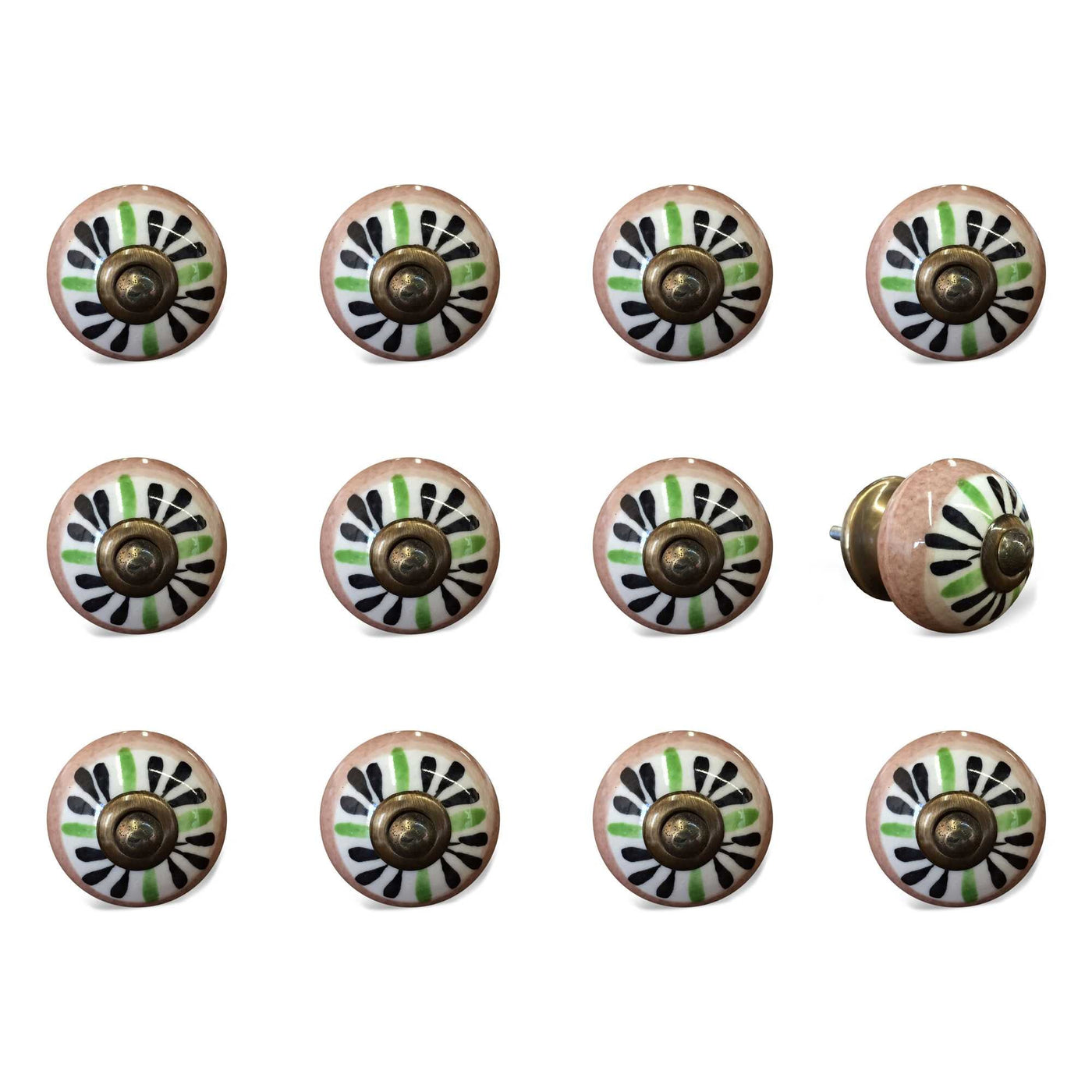 1.5’ X 1.5’ X 1.5’ Ceramic Metal Multicolor 12 Pack Knob - Knobs