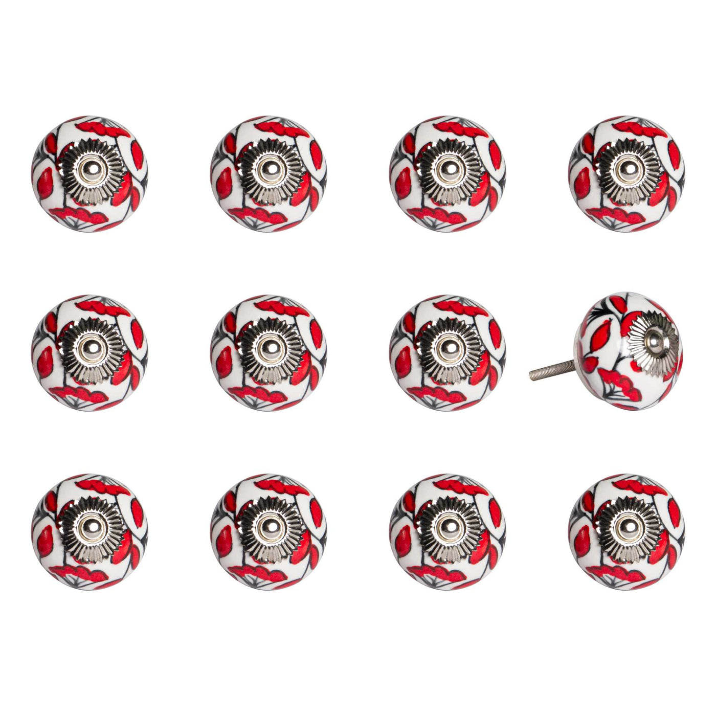 1.5’’ X 1.5’’ X 1.5’’ Ceramic Metal Multicolor 12 Pack Knob - Knobs