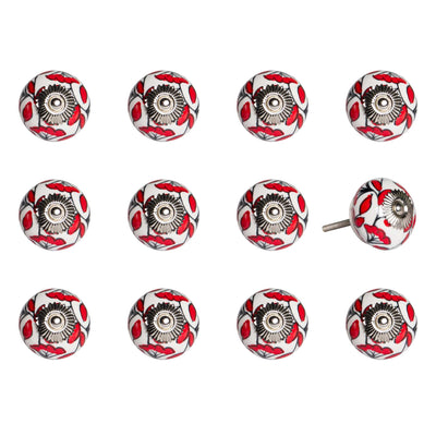 1.5’’ X 1.5’’ X 1.5’’ Ceramic Metal Multicolor 12 Pack Knob - Knobs