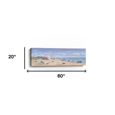 30’ x 10’ Dogs Rule the Beach Canvas Wall Art - 20’x60’ - Wall Art