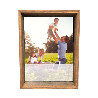 10’ X 10’ Rustic Farmhouse Dark Gray Wood Shadow Box - Picture Frames