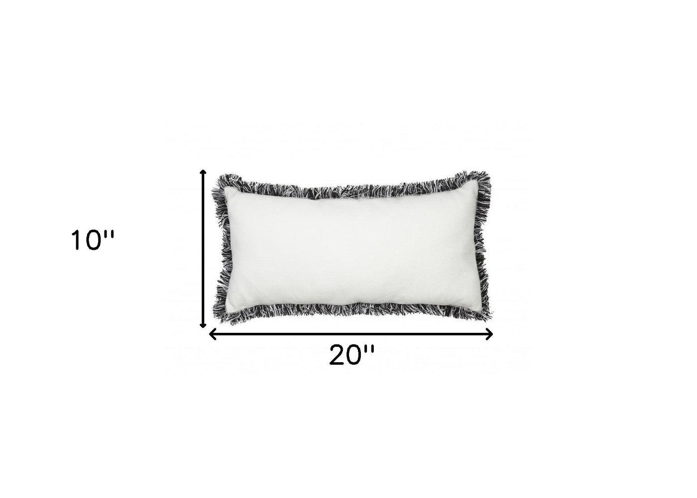 10’x20’ Black and White Have Yourself A Merry Little Christmas Pillow With Fringe - Accent Throw Pillows