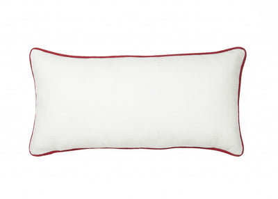 10’x20’ Red and Gray Christmas Noel Polyester Zippered Pillow With Embroidery - Accent Throw Pillows