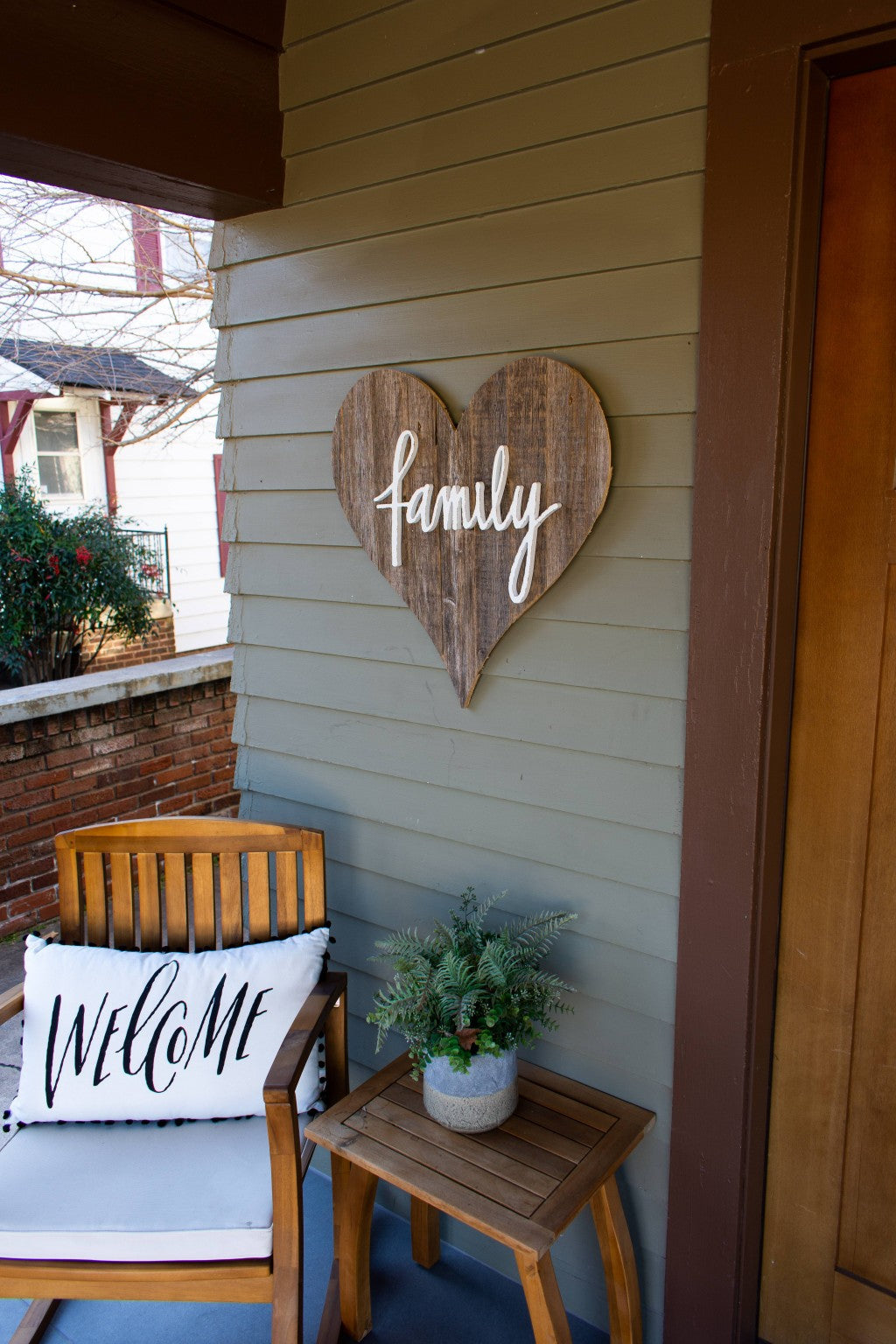 12’ Farmhouse Gray Wooden Heart - Wall Decor