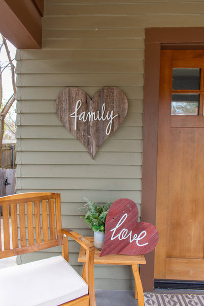 12’ Farmhouse Red Wooden Heart - Wall Decor