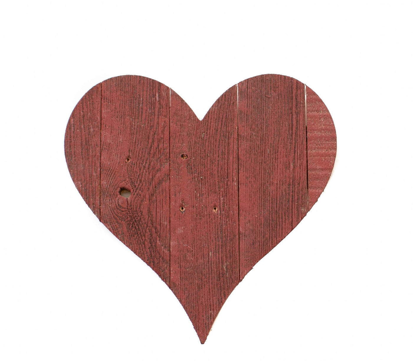 12’’ Farmhouse Red Wooden Heart - Wall Decor