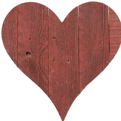 12’ Farmhouse Red Wooden Heart - Wall Decor