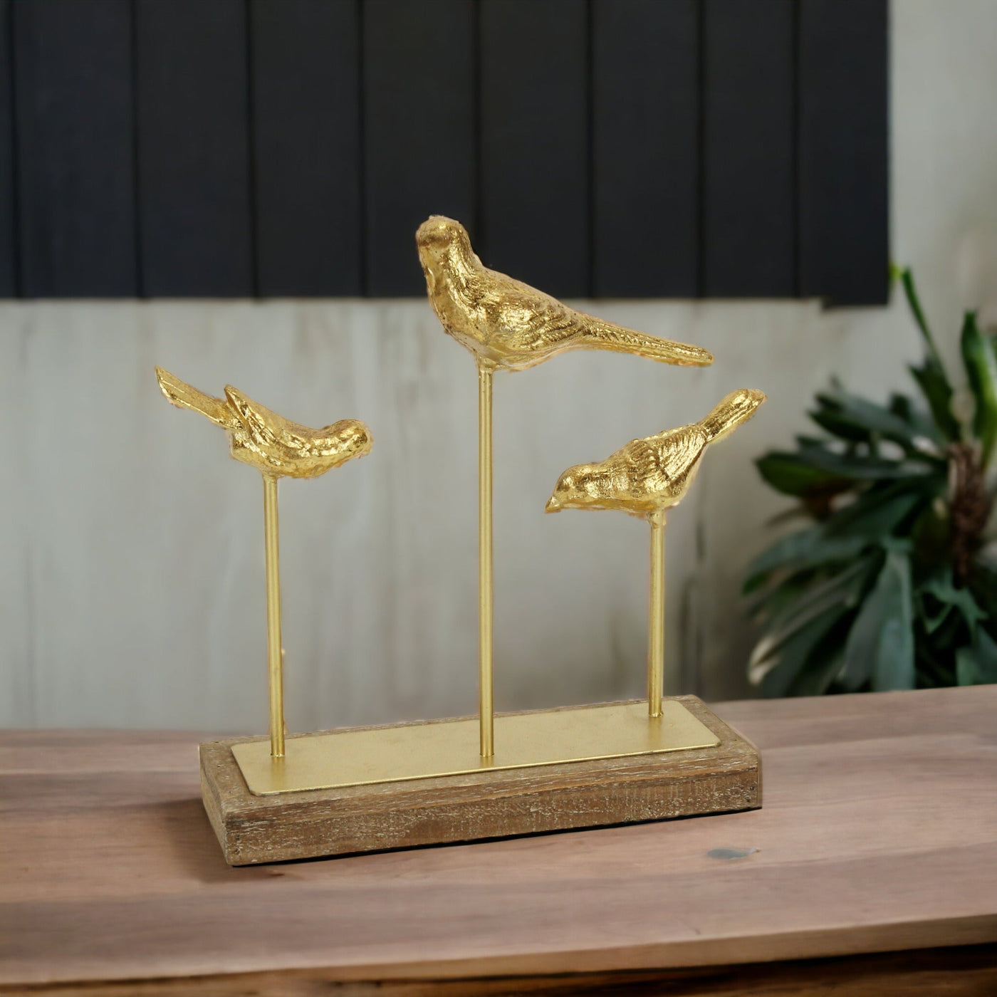 12’ Gold Metal Bird Hand Painted Sculpture - Sculptures