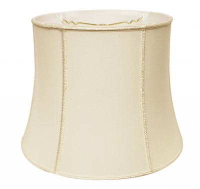 12’’ Ivory Slanted Girdle Shantung Lampshade - Lampshades