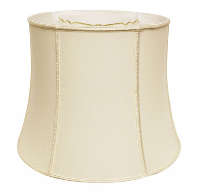 12’’ Ivory Slanted Girdle Shantung Lampshade - Lampshades