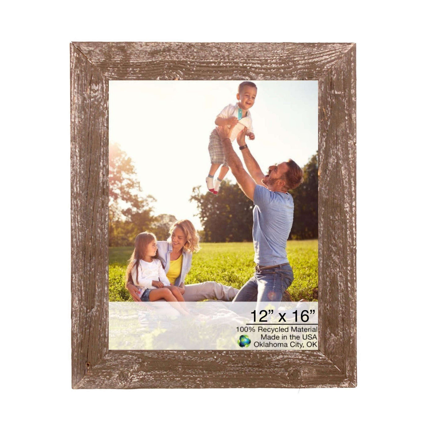 12” X 16” Rustic Farmhouse Brown Wood Frame - Picture Frames