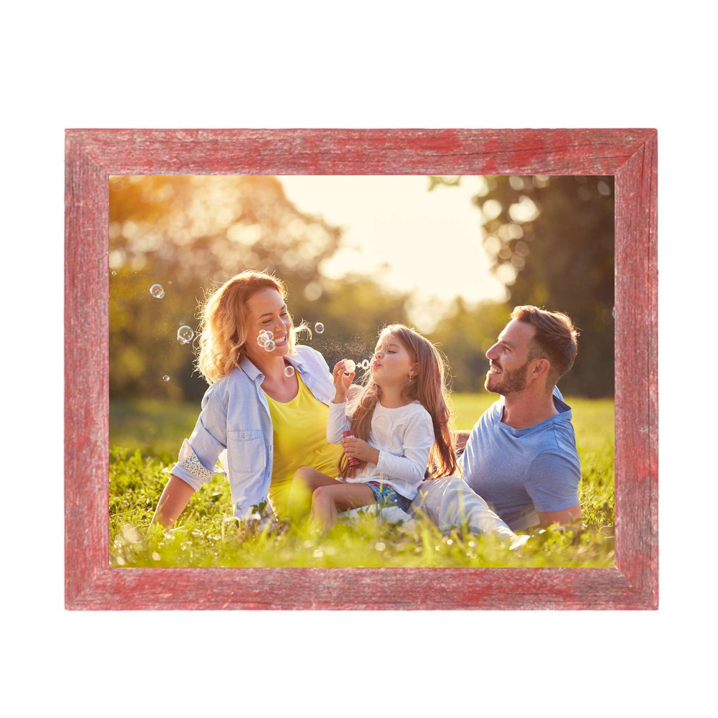 12” X 16” Rustic Farmhouse Red Wood Frame - Picture Frames