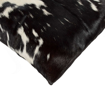 12’ X 20’ Black and White Cowhide Throw Pillow - Black/White - Accent Throw Pillows