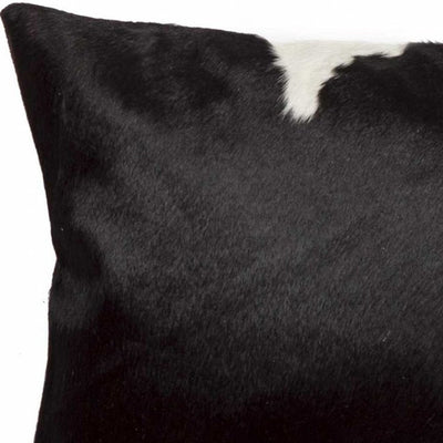 12’ X 20’ Black and White Cowhide Throw Pillow - Black/White - Accent Throw Pillows