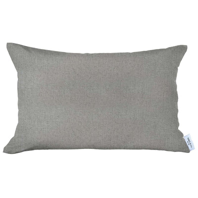 12’’ X 20’’ Grey Solid Color Zippered Handmade Polyester Lumbar Pillow Cover - Accent Throw Pillows