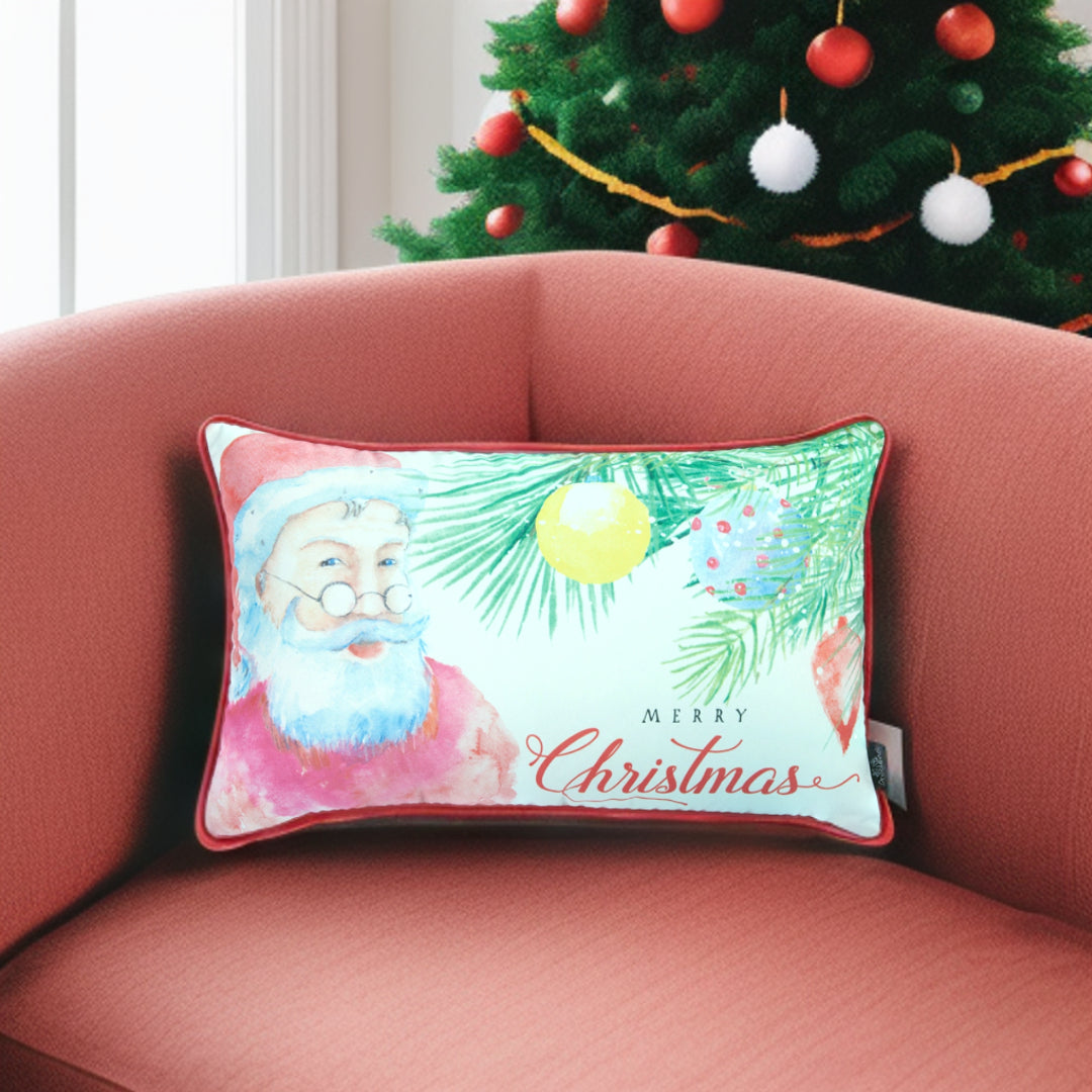 12’ X 20’ Red and White Christmas Polyester Pillow Cover - Accent Throw Pillows