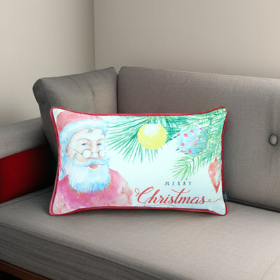 12’ X 20’ Red and White Christmas Polyester Pillow Cover - Accent Throw Pillows