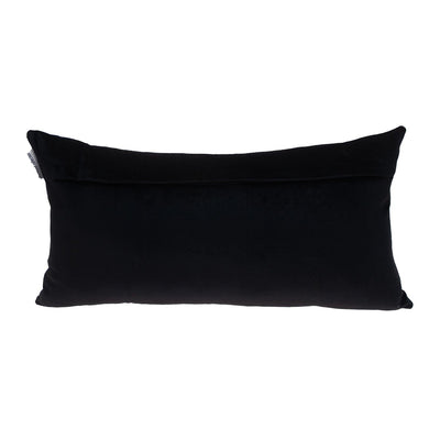 Black Gold and Blue Tufted Velvet Lumbar Pillow - Accent Throw Pillows