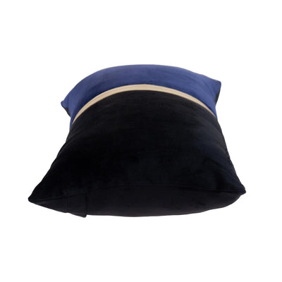 Black Gold and Blue Tufted Velvet Lumbar Pillow - Accent Throw Pillows