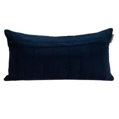 12’’ X 24’’ Navy Blue Striped Velvet Throw Pillow - Accent Throw Pillows