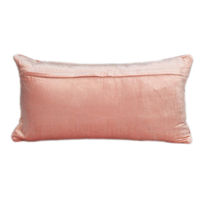 12’’ X 24’’ Pink Cotton Blend Throw Pillow - Accent Throw Pillows