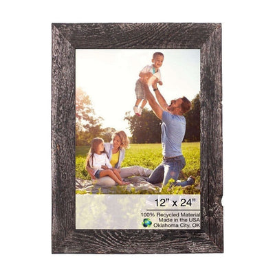 12’ X 24’ Rustic Farmhouse Rustic Black Wood Frame - Picture Frames