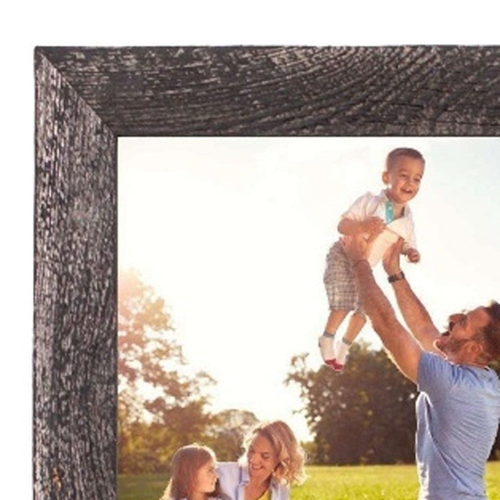 12’’ X 24’’ Rustic Farmhouse Rustic Black Wood Frame - Picture Frames