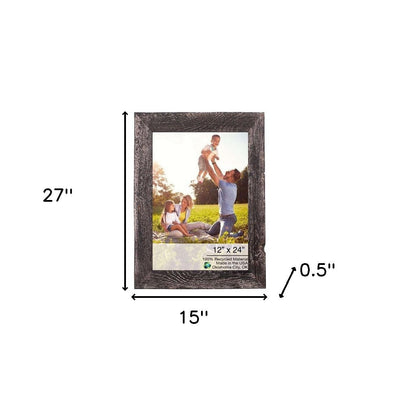 12’ X 24’ Rustic Farmhouse Rustic Black Wood Frame - Picture Frames