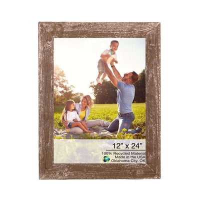 12’’ X 24’’ Rustic Farmhouse Espresso Wood Frame - Picture Frames