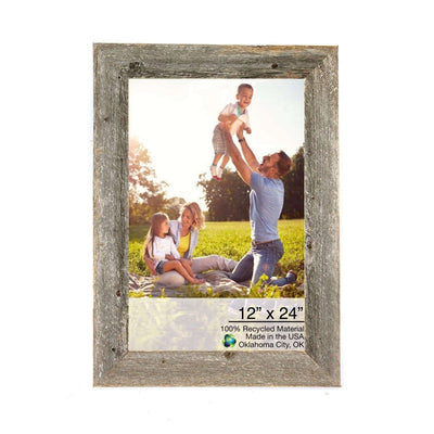 12’ X 24’ Rustic Farmhouse Gray Wood Frame - Picture Frames