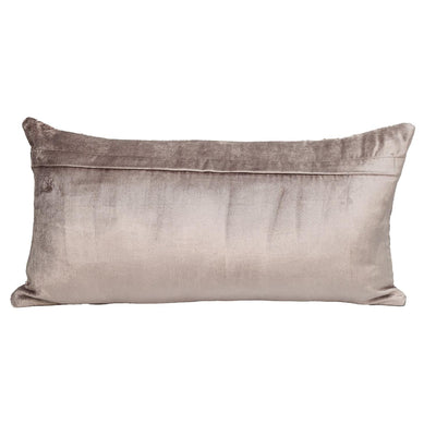 12’’ X 24’’ Taupe Cotton Blend Throw Pillow - Accent Throw Pillows