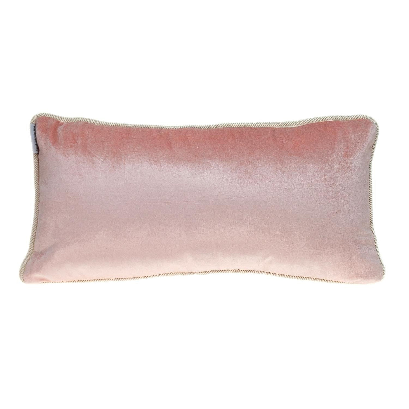 Reversible Ivory and Pink Lumbar Velvet Throw Pillow - Accent Throw Pillows