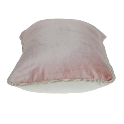 Reversible Ivory and Pink Lumbar Velvet Throw Pillow - Accent Throw Pillows