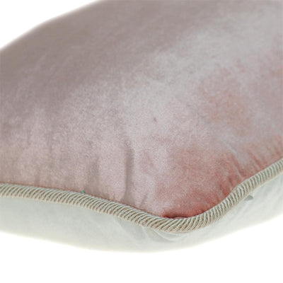 Reversible Ivory and Pink Lumbar Velvet Throw Pillow - Accent Throw Pillows