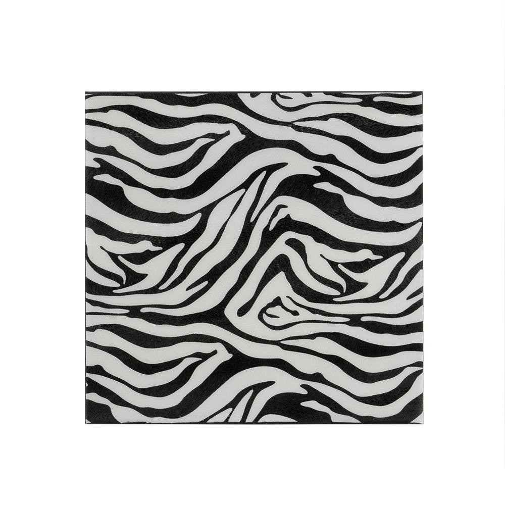 Small Iron Faux Zebra Skin Wall Tile - Wall Decor