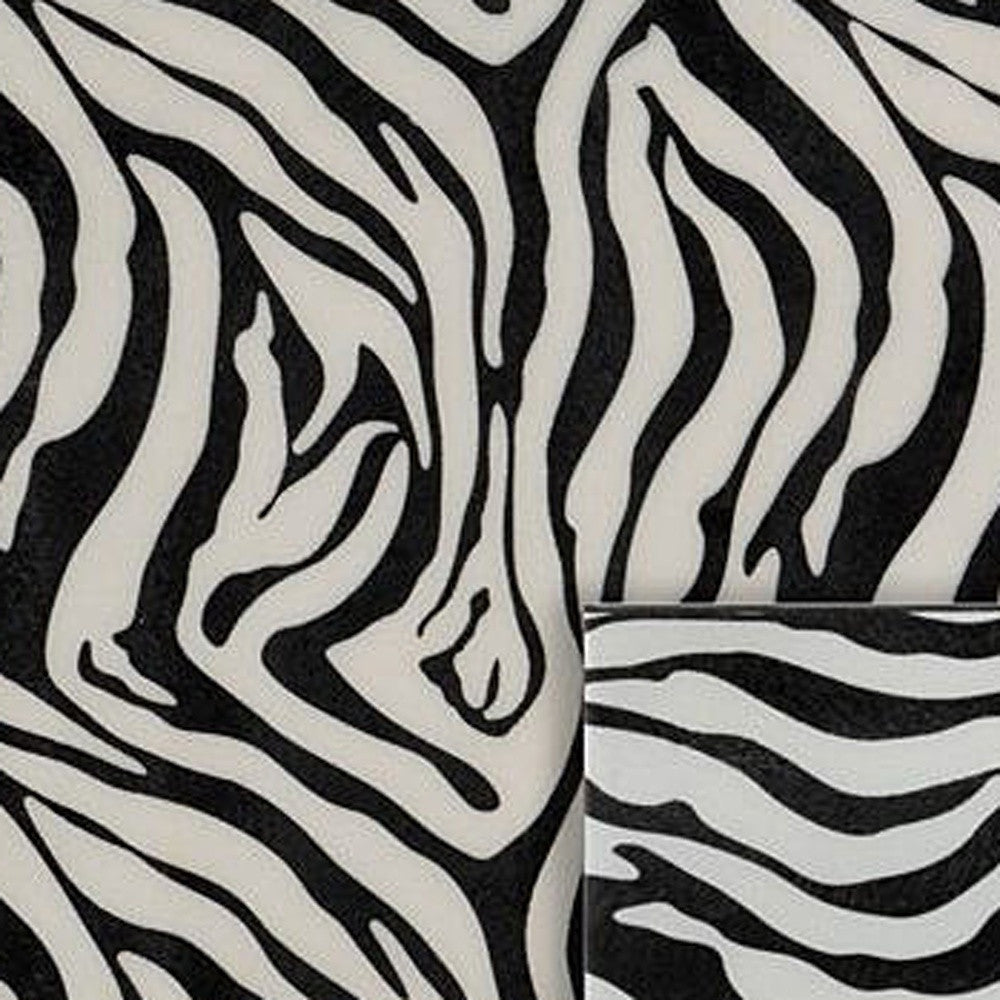 Small Iron Faux Zebra Skin Wall Tile - Wall Decor