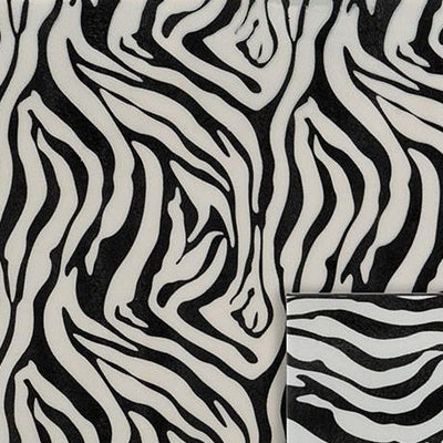 Small Iron Faux Zebra Skin Wall Tile - Wall Decor