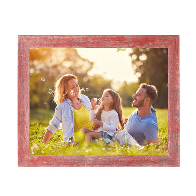 12” X 12” Rustic Farmhouse Red Wood Frame - Picture Frames