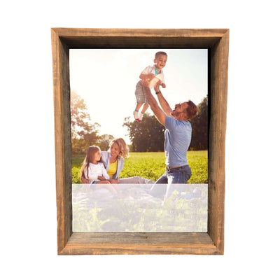 12” X 12” Rustic Gray Wood Shadow Box Frame - Picture Frames