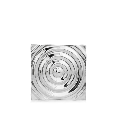 12’’ X 12’’ Silver Metallic Buffed Aluminum Abstract Wall Decor - Wall Decor