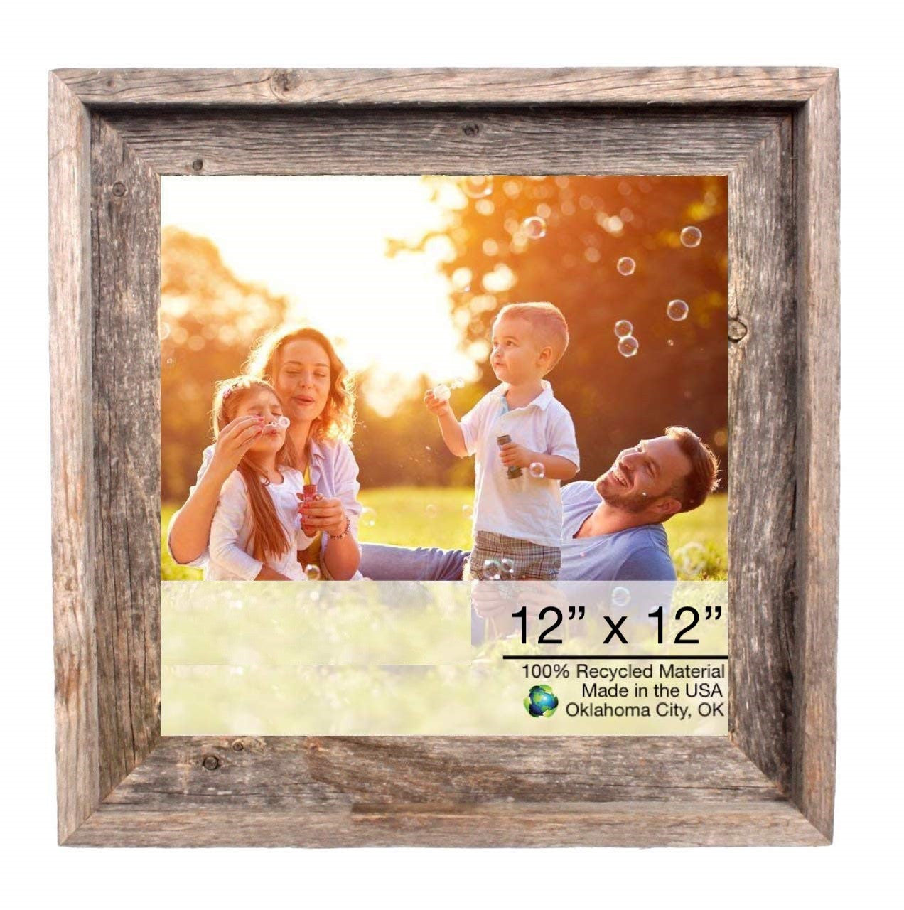 12X12 Natural Weathered Grey Picture Frame - Picture Frames